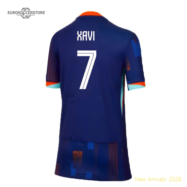 2024-2025 Netherlands Away Shirt (Kids) (Xavi 7)-Football Shirts Shop