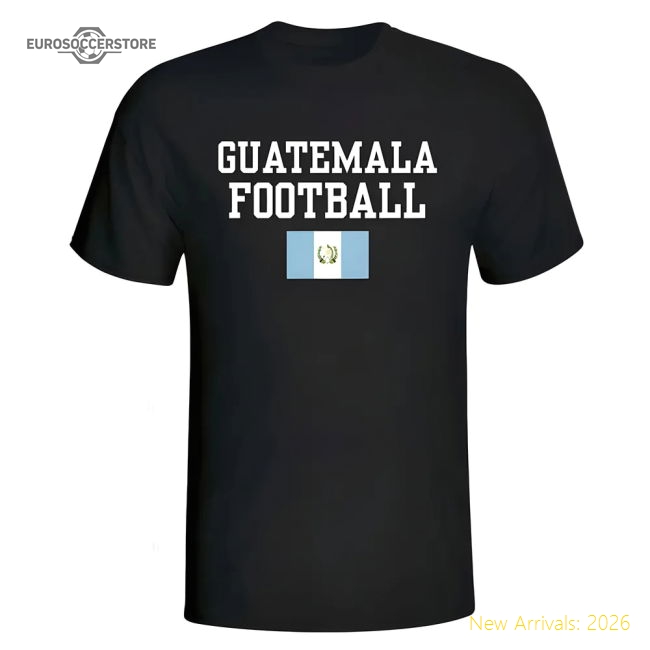Guatemala Football T-Shirt - Black-Football Shirts Shop