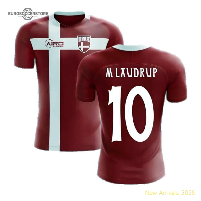 2025-2026 Denmark Flag Concept Football Shirt (M Laudrup 10)-Football Shirts Shop
