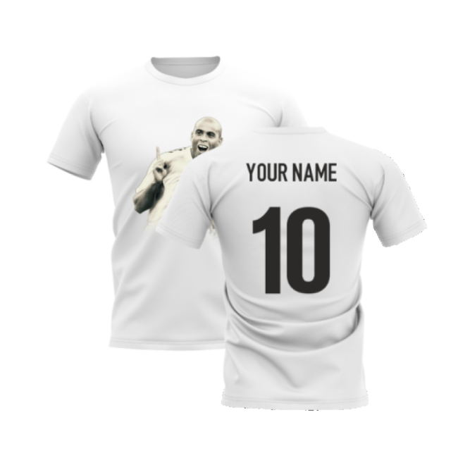Ronaldo R9 Legend T-Shirt (White) (Your Name)-Football Shirts Shop