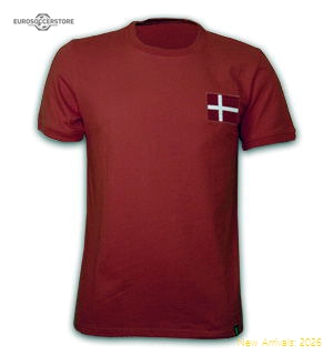 Denmark 1970's Short Sleeve Retro Shirt 100% cotton-Football Shirts Shop
