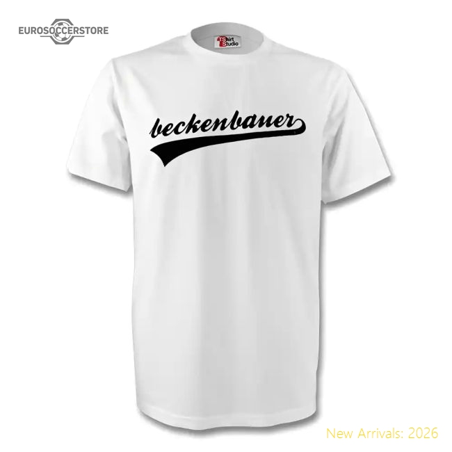 Franz Beckenbauer Germany Signature Tee (white)-Football Shirts Shop