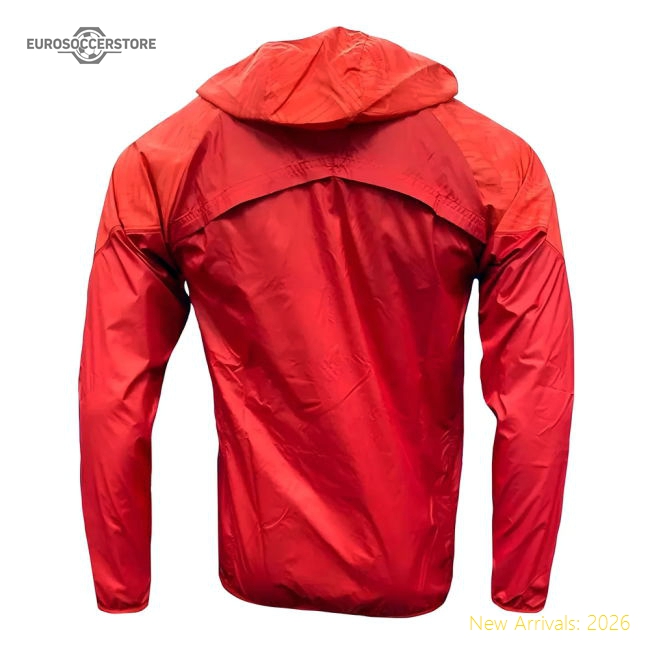 2020-2021 AC Milan Warmup Jacket (Red)-Football Shirts Shop