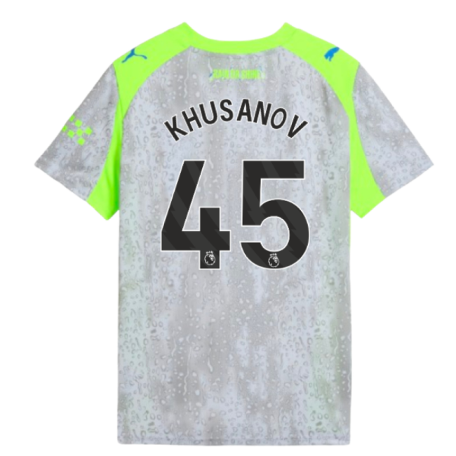 2025-2026 Man City Third Shirt (Kids) (Khusanov 45)-Football Shirts Shop