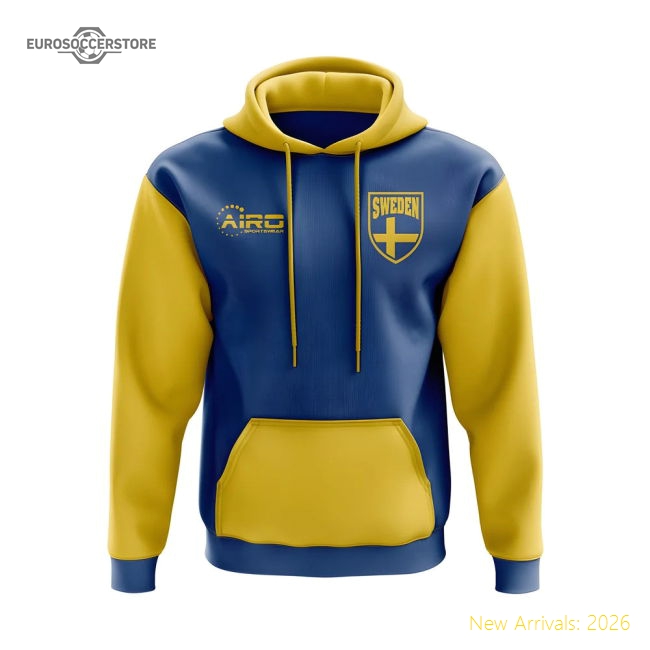 Sweden Concept Country Football Hoody (Blue)-Football Shirts Shop