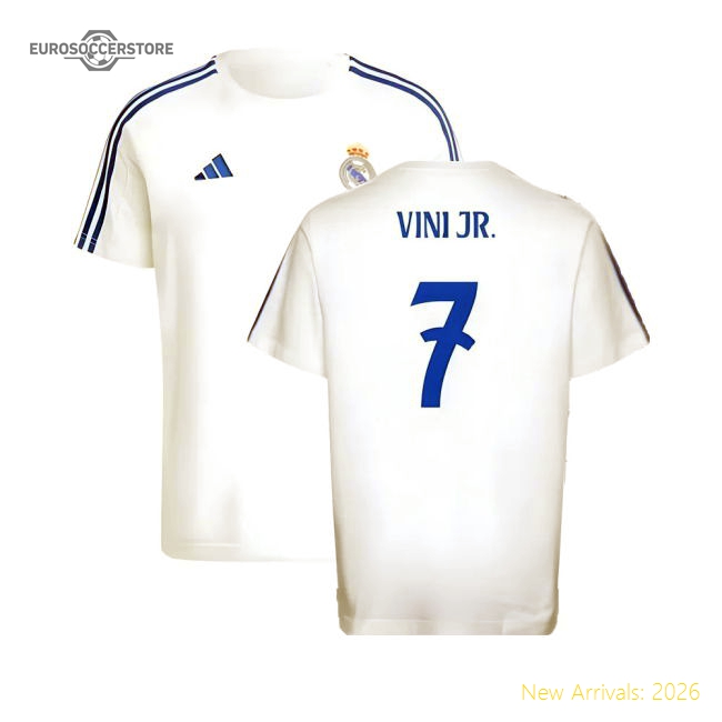 2024-2025 Real Madrid DNA Tee (White) (Vini Jr. 7)-Football Shirts Shop