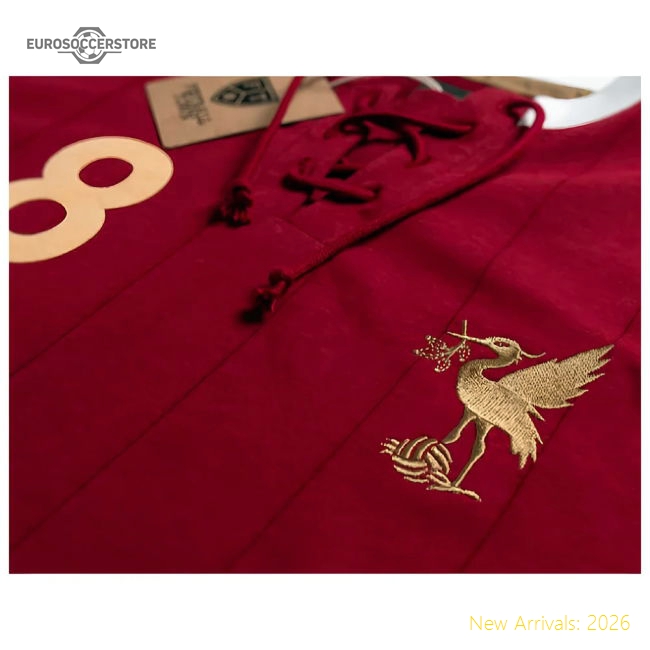 Liverpool Gerrard Retro Shirt with Laces The Bird-Football Shirts Shop