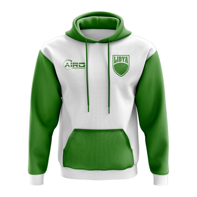 Libya Concept Country Football Hoody (White)-Football Shirts Shop