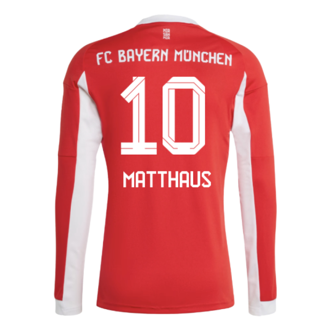 2025-2026 Bayern Munich Long Sleeve Home Shirt (Matthaus 10)-Football Shirts Shop