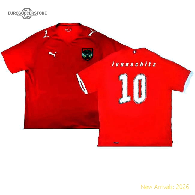 Austria 2008-09 Home Shirt ((Good) S) (Ivanschitz 10)-Football Shirts Shop