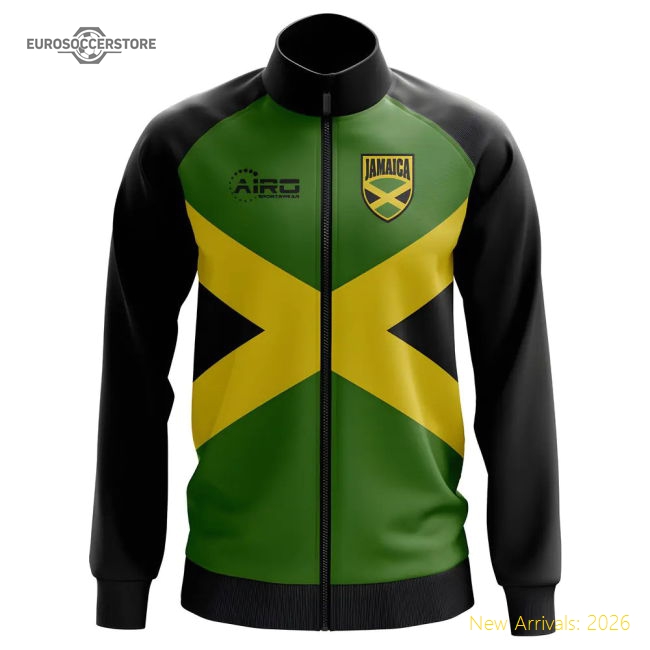 Jamaica Concept Football Track Jacket (Green) - Kids-Football Shirts Shop