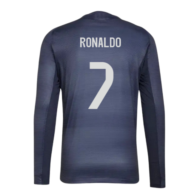 2025-2026 Real Madrid Long Sleeve Away Shirt (Ronaldo 7)-Football Shirts Shop