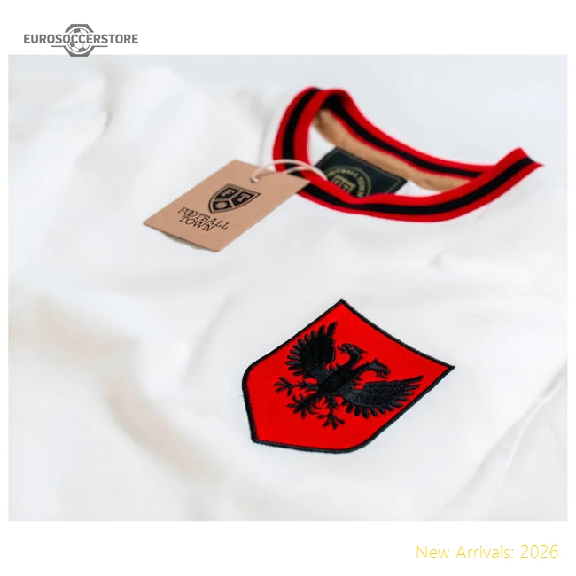Albania Shqiponje White Retro Football Shirt-Football Shirts Shop