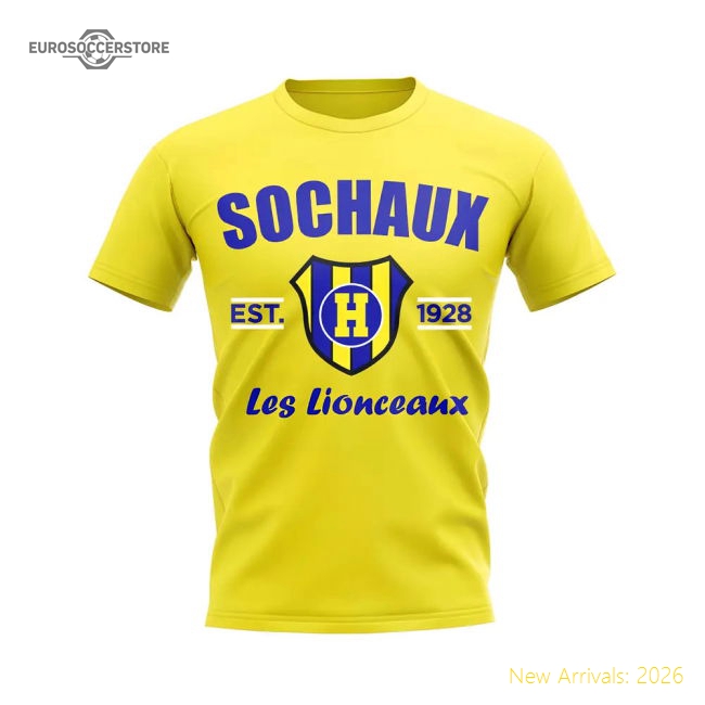 Sochaux Established Football T-Shirt (Yellow)-Football Shirts Shop