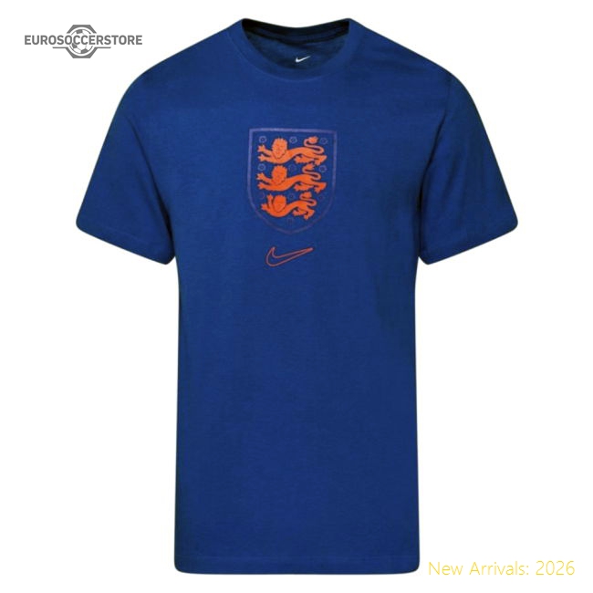 2020-2021 England Evergreen Crest Tee (Sport Royal) - Kids-Football Shirts Shop