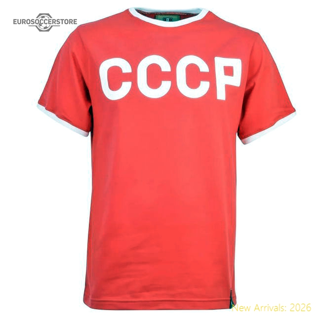Soviet Union (CCCP) 12th Man T-Shirt - Red/White Ringer-Football Shirts Shop