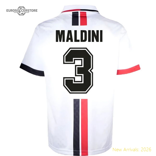AC Milan 1996 Away Retro Shirt (MALDINI 3)-Football Shirts Shop