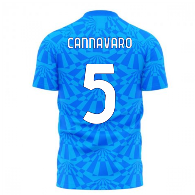 Napoli 1990s Home Concept Football Kit (Libero) (CANNAVARO 5)-Football Shirts Shop