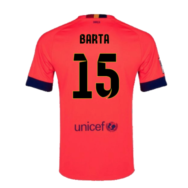 Barcelona 2014-15 Away Shirt ((Excellent) L) (Barta 15)-Football Shirts Shop
