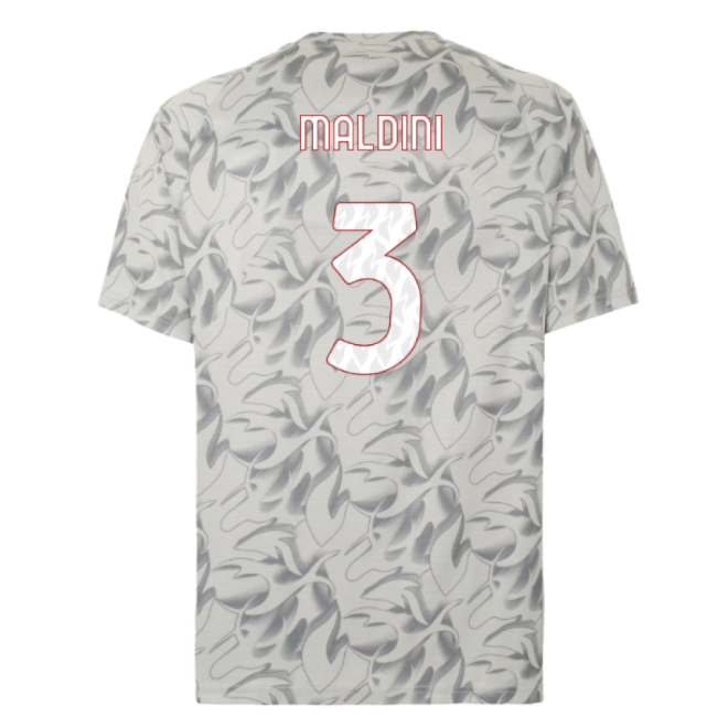 2025-2026 AC Milan Warm Up Jersey (Smokey Gray) (Maldini 3)-Football Shirts Shop