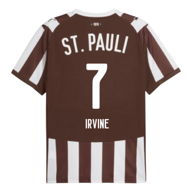 2025-2026 St Pauli Home Shirt (Irvine 7)-Football Shirts Shop