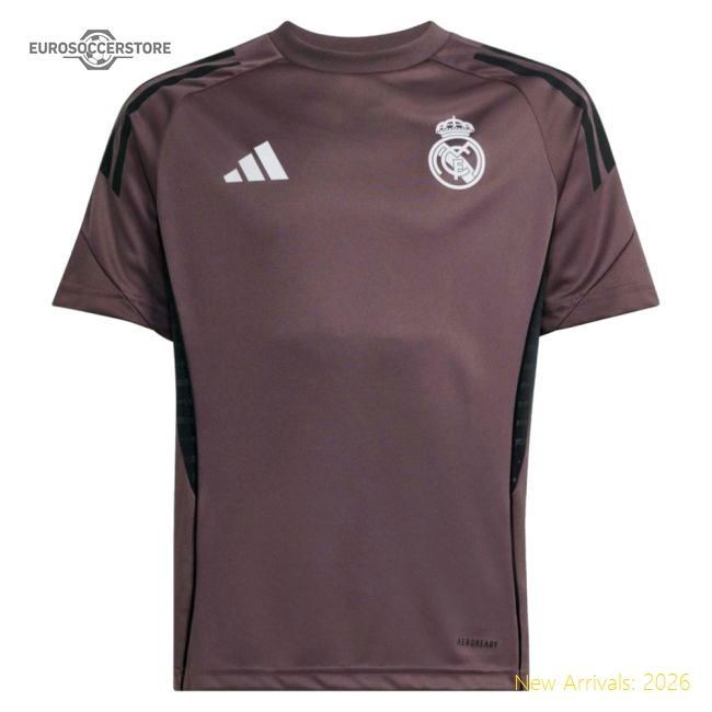 2025-2026 Real Madrid Training Jersey (Shadow Fig) - Kids-Football Shirts Shop