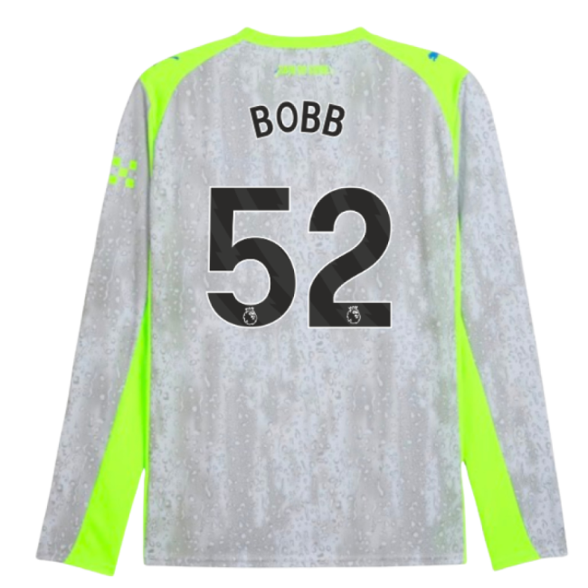 2025-2026 Man City Long Sleeve Third Shirt (Bobb 52)-Football Shirts Shop