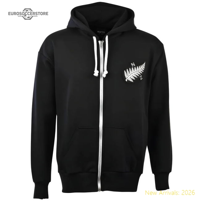 New Zealand 1924 Vintage Rugby Zipped Hoodie - Black-Football Shirts Shop