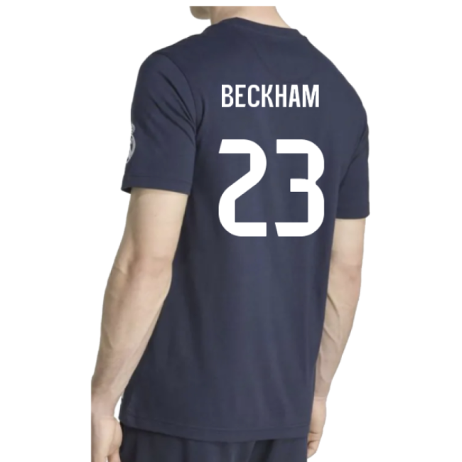 2025-2026 Real Madrid US Tee (Navy) (Beckham 23)-Football Shirts Shop