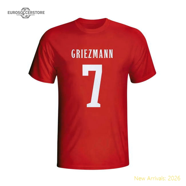 Antoine Griezmann Atletico Madrid Hero T-shirt (red) - Kids-Football Shirts Shop