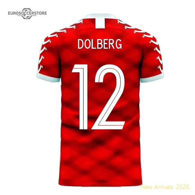 Denmark 2025-2026 Home Concept Football Kit (Viper) (DOLBERG 12)-Football Shirts Shop