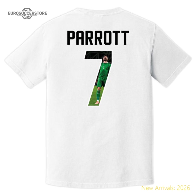 Troy Parrott Number 7 T-Shirt (White)-Football Shirts Shop