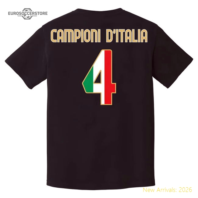 Napoli Campioni T-Shirt (Black)-Football Shirts Shop