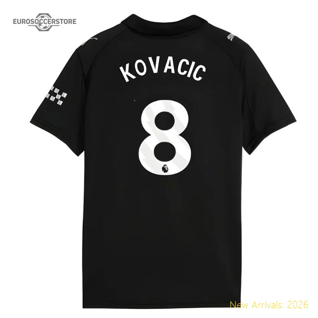 2025-2026 Man City Away Shirt (Kids) (Kovacic 8)-Football Shirts Shop