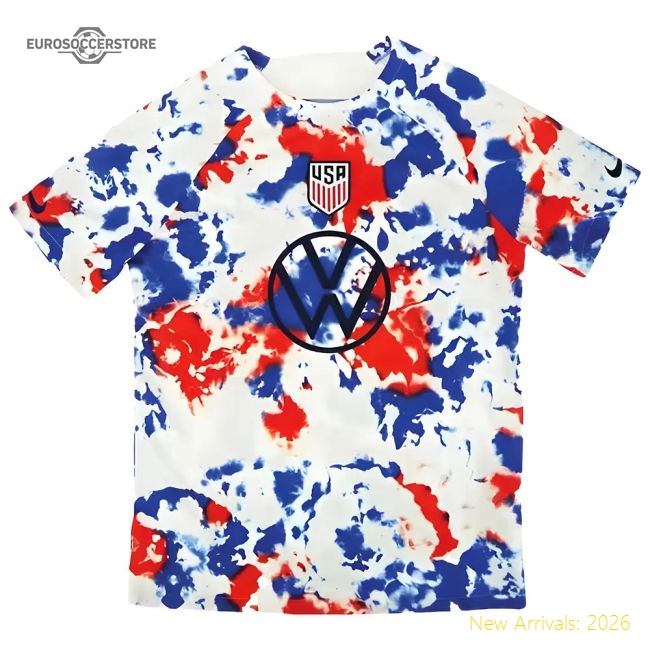 2022-2023 USA Pre-Match Training Shirt (White)-Football Shirts Shop