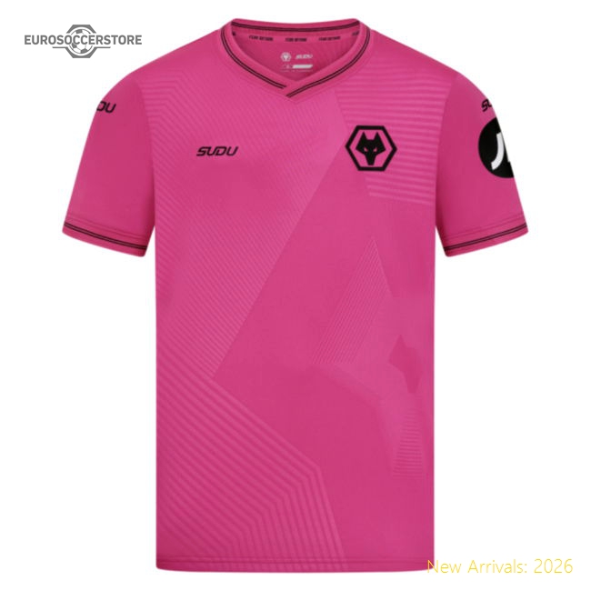 2025-2026 Wolves Goalkeeper Away Shirt (Pink) - Kids-Football Shirts Shop