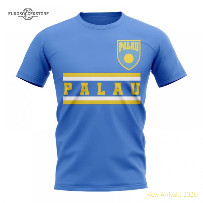 Palau Core Football Country T-Shirt (Sky)-Football Shirts Shop