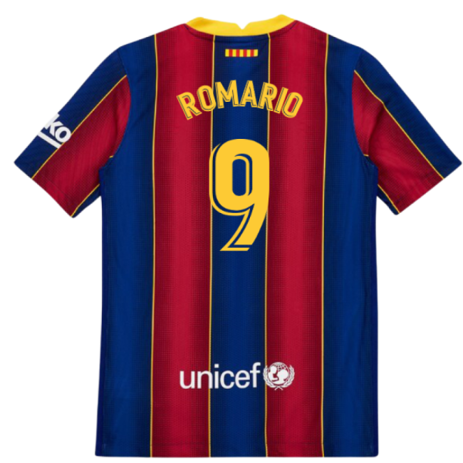 2020-2021 Barcelona Vapor Match Home Shirt (Kids) (ROMARIO 9)-Football Shirts Shop