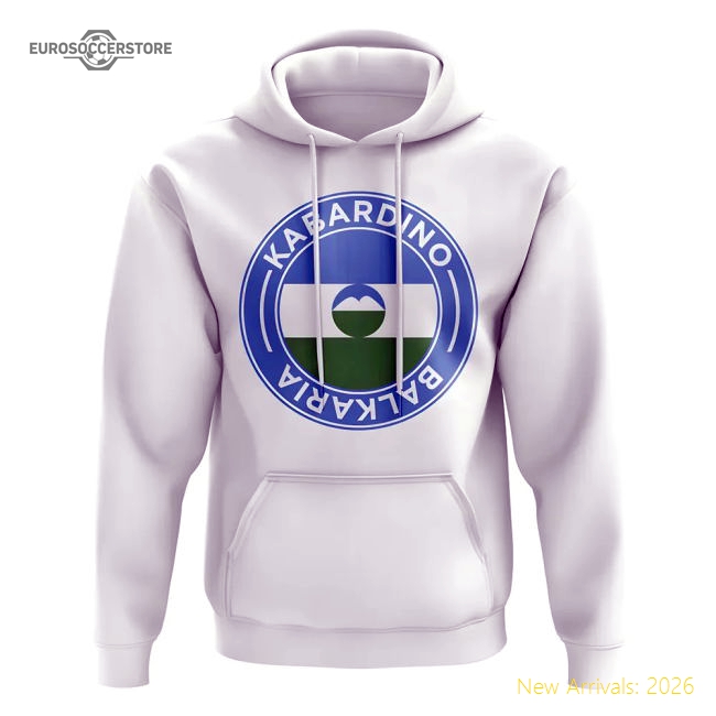 Kabardino-Balkaria Football Badge Hoodie (White)-Football Shirts Shop