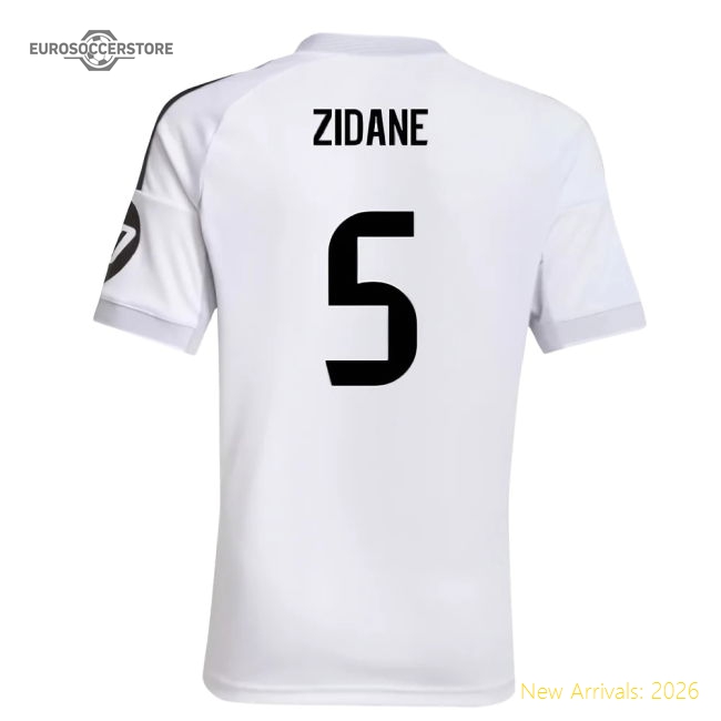 2025-2026 Real Madrid Home Shirt (Kids) (Zidane 5)-Football Shirts Shop
