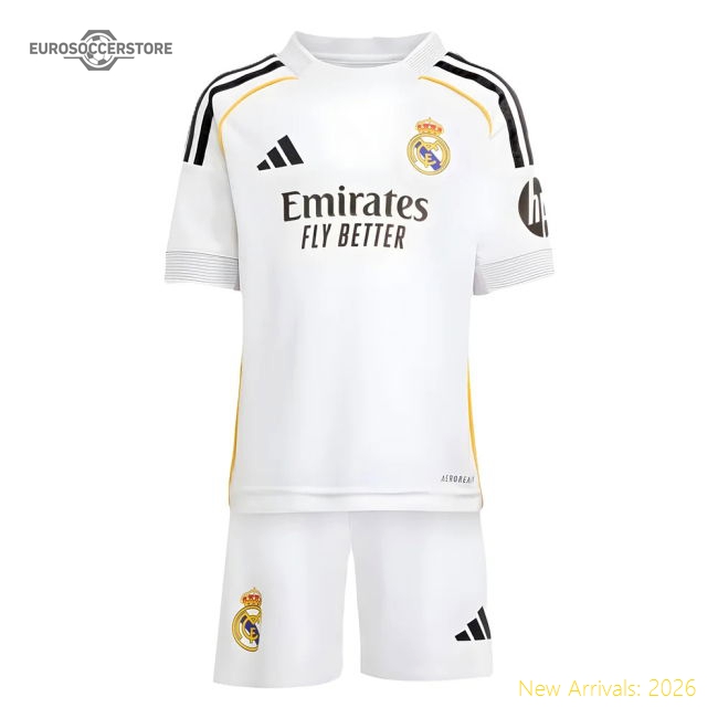 2025-2026 Real Madrid Home Mini Kit-Football Shirts Shop
