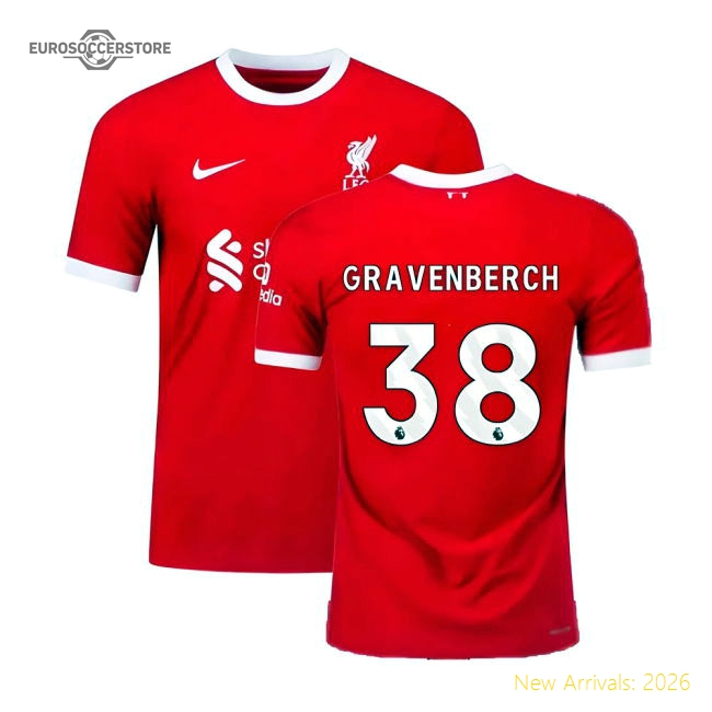 2023-2024 Liverpool Home Dri-Fit ADV Match Shirt (Gravenberch 38)-Football Shirts Shop
