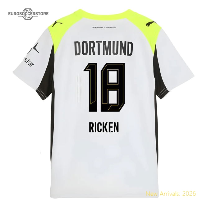 2025-2026 Borussia Dortmund Away Shirt (Kids) (Ricken 18)-Football Shirts Shop