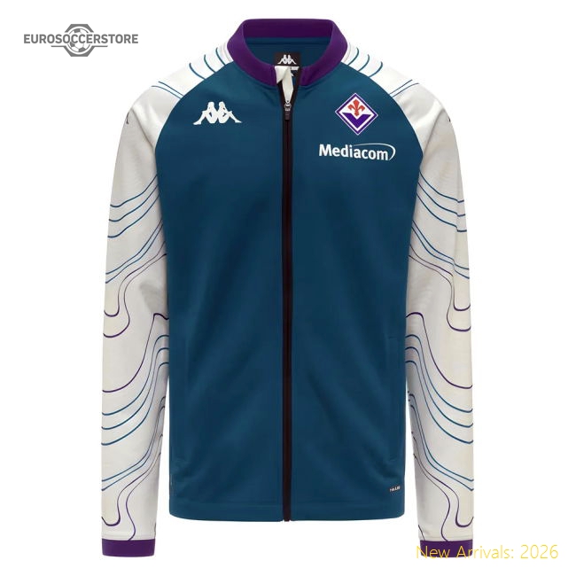 2025-2026 Fiorentina Presentation Jacket (Turquoise)-Football Shirts Shop