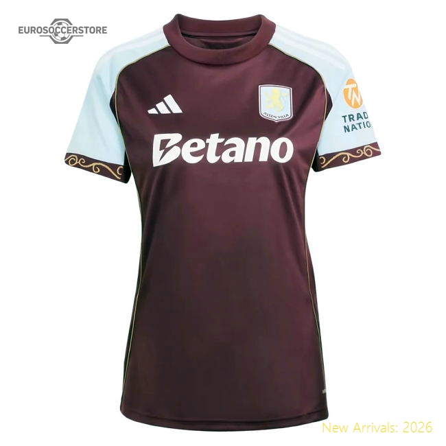 2025-2026 Aston Villa Home Shirt (Womens)-Football Shirts Shop