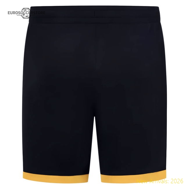 2025-2026 Wolves Home Shorts (Black)-Football Shirts Shop