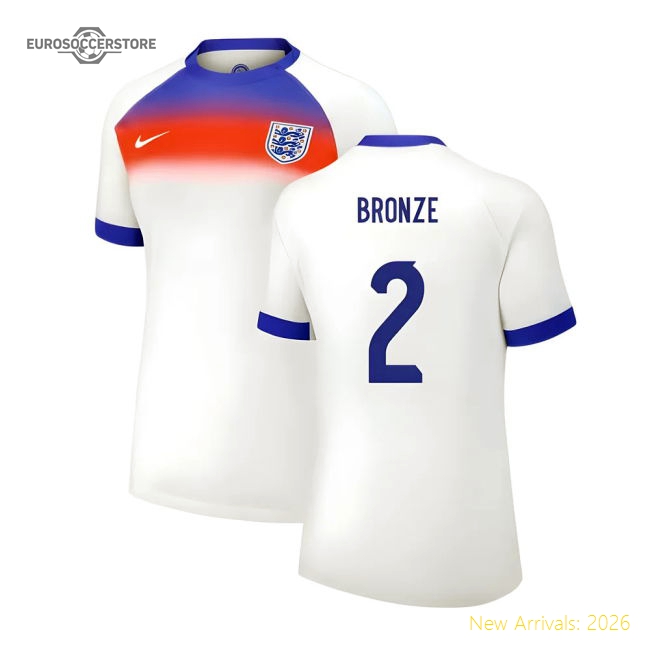 2025 England Womens Team Home Shirt (Ladies) (BRONZE 2)-Football Shirts Shop