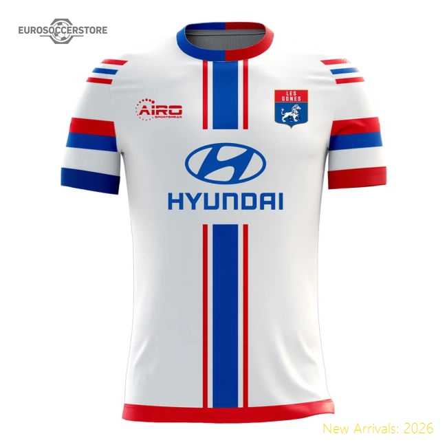 Lyon 2024-2025 Home Concept Football Kit (Airo)-Football Shirts Shop