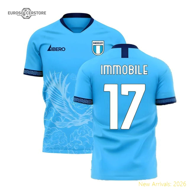 Lazio 2025-2026 Home Concept Football Kit (Libero) (Immobile 17)-Football Shirts Shop