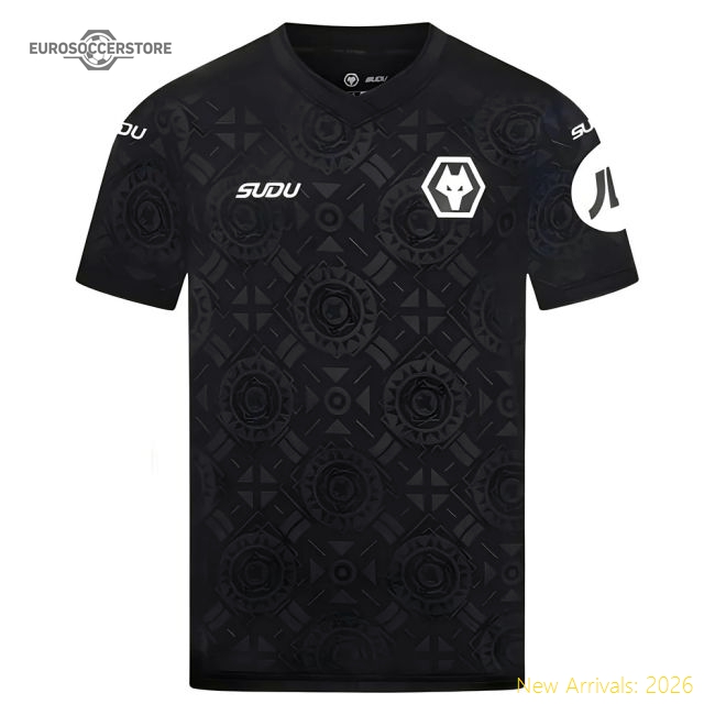 2025-2026 Wolves Goalkeeper Home Shirt (Black) - Kids-Football Shirts Shop